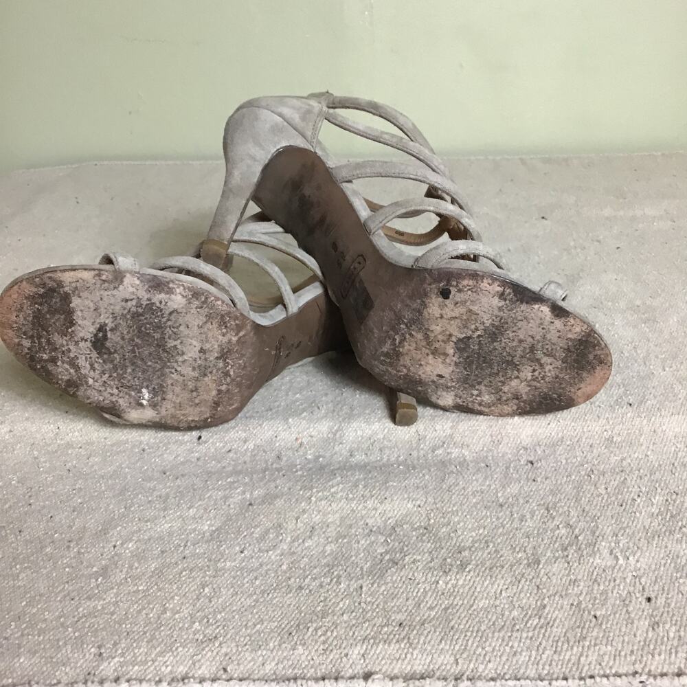 Coach Women’s Stone Beige Suede Strappy Sandals Sz. 8.5 - Picture 6 of 10
